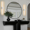 Modern LED Wall Sconces, Hardwired Wall Sconces, 3000K Warm Light Wall Lamp, Wall Light Fixtures for Living Room, Bathroom, Bedroom, Chrome