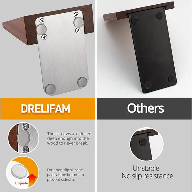 Wood Handmade Heavy Duty Bookends for Shelves Decorative Book Ends to Hold Books for Office