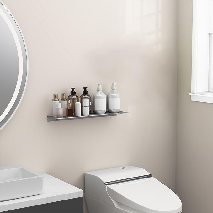 Danpoo Metal Shelf, Long Floating Shelf for Bathroom, 20