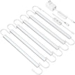Under Cabinet Lighting Plug in. 6 PCS 12 Inches Likable Slim Bright Light Strips. Dimmable 24W Cabinet Lights for Kitchen Over Counter Countertop Tool Box Shelf Closets Warm White 3000K