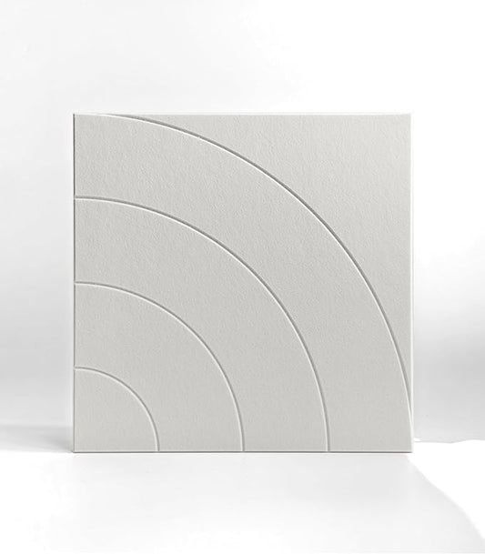 21.65" Large Square Acoustic Panels 4-Pack - Sound Absorbing Wall Panels, Noise Reducing Soundproof Decorative Felt Tiles for Home Office, Studio, Living Room - White