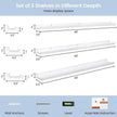 Picture Ledge Shelf for Wall, 48 inches Solid Pine Wood Nursery Book Shelves 3 Pack, Floating Ledge Shelves for Kids' Room, Bedroom, Bathroom Long Floating Shelves for Wall, White