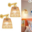 Battery Operated Wall Sconce Set of 2, Gold Battery Wall Sconces, USB Rechargeable Wall Lights with 2500mAh Dimmable Bulbs and Remote, RGB 15 Colors Wireless Wall Lamps for Bedroom Living Room Hallway