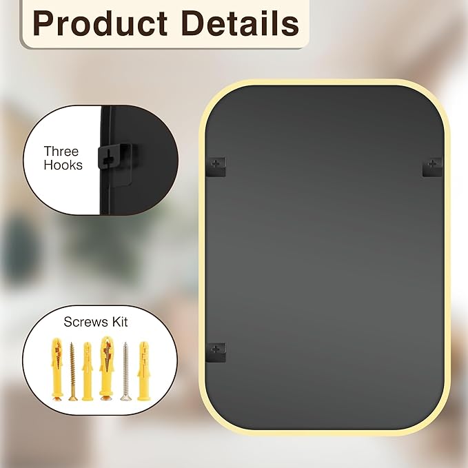 FICTOR Bathroom Vanity Mirror for Wall, 2 Pack 24