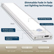 10inch Under Cabinet Lighting, 4 Pack Rechargeable Motion Sensor Light Indoor, Wireless Dimmable Magnetic Closet Lights, 40 LED Under Counter Lights for Kitchen, Wardrobe, Stairs, White Light