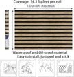 Arthome 17''x120'' Wood Slat Wallpaper,Peel and Stick Self Adhesive Wood Wallpaper PVC Vinyl Decorative Removable Wallpaper Waterproof Faux Wood Grating Stripe Contact Paper for Living Room Bedroom