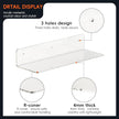 HANGE 4-Pack Clear Acrylic Floating Shelves, 12