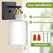 Set of 2 Wall Sconces for Bathroom, Modern Vanity Light Fixtures, Black & Gold Wall Mount Lighting Lanterns, Farmhouse Wall Lights with Double Clear Glass Shade for Bedroom Living Room Mirror Hallway
