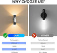 Battery Operated Wall Sconce Set of 2, Magnetic Stick on Wall Lights Rechargeable Motion Sensor Night Lights Indoor with Remote Control, Wireless Up and Down Wall Sconces, 3 Modes Dimmable, Aluminum