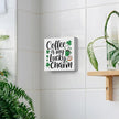 St Patricks Day Decor Coffee Is My Lucky Charm Rustic Coffee Bar Wood Sign Home Tabletop Shelf Desk Decor Patrick's Day Decorations 5 X 5 Inches