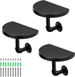Navaris Industrial Pipe Shelf Set - 3 Small Rounded Wood Shelves with Shelf Brackets - 7.9
