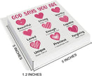 Valentines Day Decor - Valentines Decor - Christian Desk Sign - God Says You Are Loved Bible Verse Wood Sign Home Living Room Bedroom Desk Shelf Table Tabletop Decorations 5×5 Inches