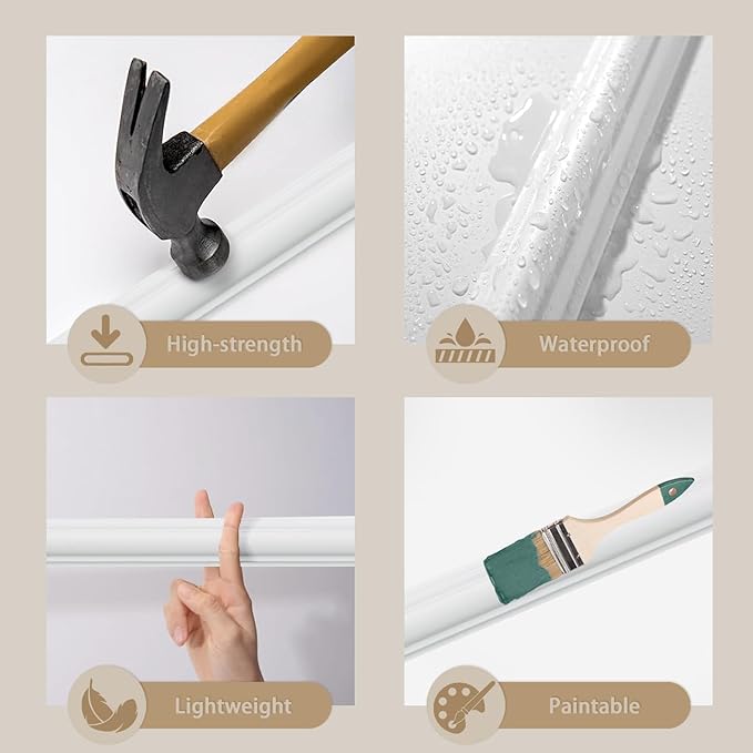 3 Set Peel and Stick Wall Molding Kit, 24