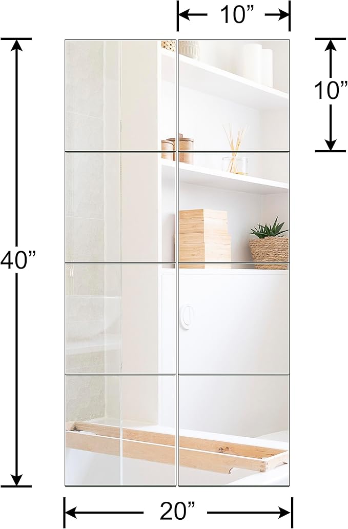 Ruomeng Full Length Wall Mirror Tiles - 10