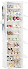 Shoe Storage,10 Tier Shoe Rack Organizer for Closet Shoe Cabinet with Door Shoe Shelves for Closet,Entryway,Hallway,Bedroom