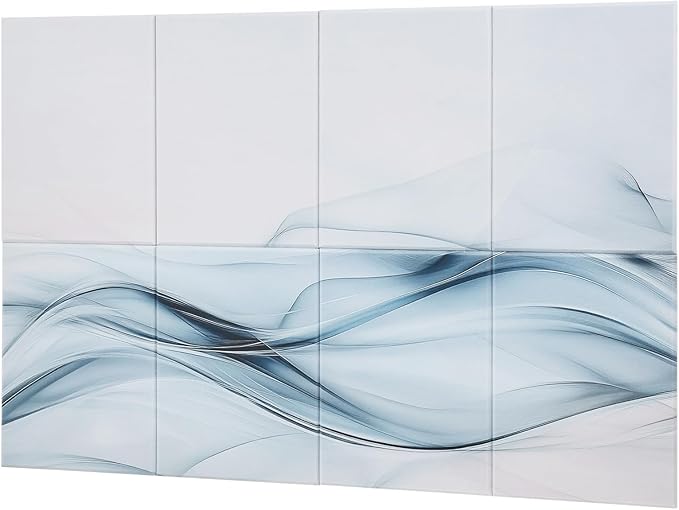 VEVOR 8 Pack Art Acoustic Panels, 47.24 x 23.62 x 0.4 inch Soundproof Wall Tiles, Self Adhesive Decorative Sound Dampening Absorbing Boards for Home, Office, Studio, Gaming Room,Theater,Simplicity