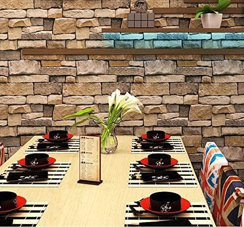 Rock Peel and Stick Wallpaper - Self-Adhesive & Removable Wallpaper Stone Decorations Contact Paper 17.7