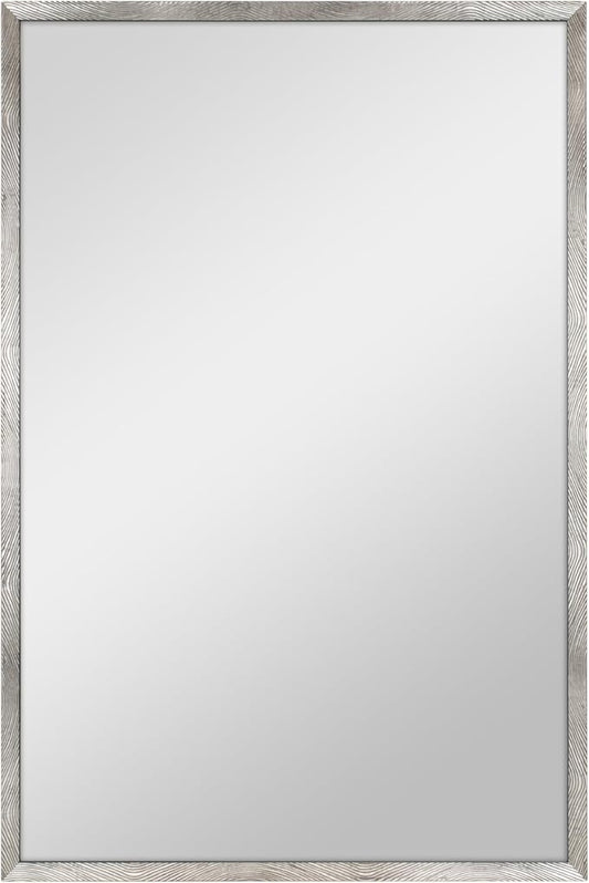 MCS Micro Rope Front Loaded Wall Mirror, (20x30, Brushed Nickel)