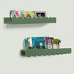 Nursery Book Shelves 20Inches, Scalloped Floating Shelves for Bedroom Kids, Nursery Shelves for Wall 2 Pack, Scalloped Shelf for Toddler Room, Baby Room, Sage, Large