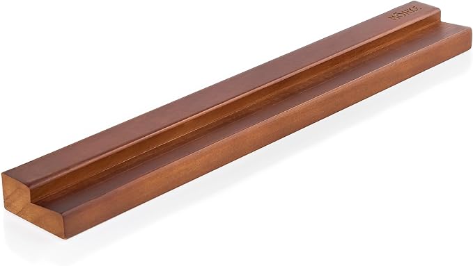 Vinyl Record Wall Mount - an Elegant Display Ledge Made from Solid Wood - This Vinyl Record Shelf Will Hold Records of Any Size (Brown)