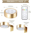 2-Pack Picture Light Battery Operated Painting Lights for Wall, Magnetic LED Display Art Light with Remote, Dimmable and Timer Portrait Light for Art Frame Artworking, Wall Decor Puck Light