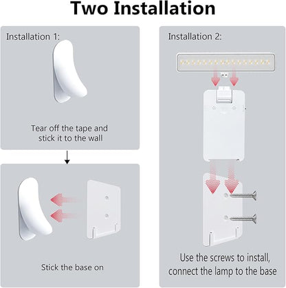 2Pack Picture Lights for Wall, 4500mAh Rechargeable Battery Painting Lights with 3 Color Temps,Remote Dimmable Timer Poster Light,Wall Decor Light for Art Display,Frame