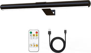 TINTINDOC 16inch Picture Light for Wall with Remote,Rechargeable Battery Dimmable Painting Lighting for Art Full Metal Magnetic, Timer Led Accent Lights for Gallery Dartboard Portrait on Home Wall