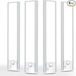 Under Cabinet Motion Sensor Lighting: 8 Inch Dimmable Rechargeable Lights Indoor - Battery Operated Lights - Undercabinet Closet Light Magnetic Led Light for Kitchen Home Bathroom Counter 4 Pack