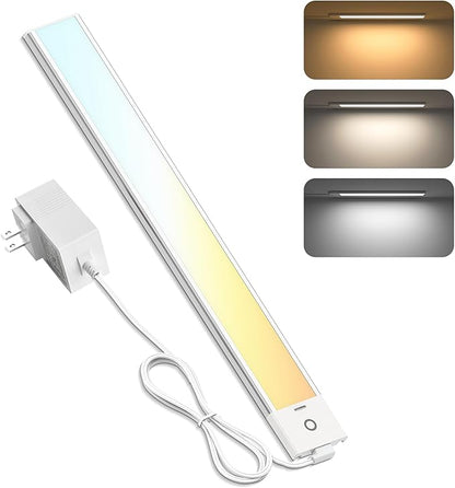 MYPLUS 12" Under Cabinet Lights, 5 Color Temps Under Counter Lights with Dimmable 285Lumens,49 LEDs,7W,Ultra Thin LED Light Bar Plug-in for Kitchen, Cabinet, Counter and Shelf