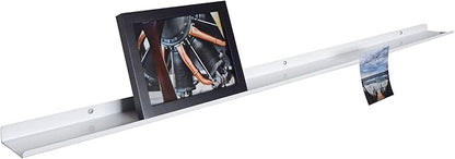Floating Ledge, Photo Shelf, Art Ledge - Very Durable and Made in The USA (White, 42")
