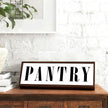 Pantry Sign, Rustic Decorative Wooden Box Signs, Framed Wooden Plaque Sign Decor, Funny Kitchen Decoration, Farmhouse Home Decor for Kitchen Shelf, Pantry Room Decors, Housewarming Gift
