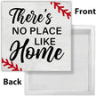 Baseball Decor There's No Place Like Home Wooden Sign Decorations Home Living Room Desk Table Shelf Decor 5×5 Inches, Gifts for Baseball Lover