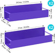 4 Pack Magnetic Spice Storage Rack Organizer for Refrigerator and Oven, Purple Fridge Organizers and Storage