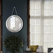 Crush Diamond 12 inch Wall-Mounted Mirrors with Iron Chain Home Decoration Round Silver Crystal Sparkling Decorative Mirror