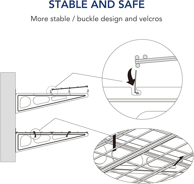 FLEXIMOUNTS Garage Wall Shelving, 2-Pack 1x3 ft, Includes 8 Bike Hooks, Wall Shelf Garage Organization System w/Bike Hangers, Storage Rack, Floating Shelves, 300 lbs Weight Capacity, Classic Series