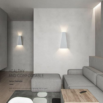 Modern Wall Light LED Sconce Up Down Metal Wall Spot Lamp, Indoor Lighting Fixtures Bedside Night Lamps for Living Room Bedroom Hallway Home Decorative Wall Wash Lights (Color : White-3000K)