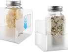 6 inch Spice Rack Wall Mounted,4 Pack Spice Organizer Shelf for Stove Cabinet Pantry Door, Adhesive or Screw Hanging Wall Spice Shelf Storage Holder in Kitchen and RV - Frost Color
