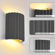 ZEROUNO Modern LED Wall Sconces Wall Lighting,Gray Resin Indoor Hardwired Sconce Light Fixtures Up and Down Wall Mount Light Lamp for Living Room Bedroom Bedside Hallway with G9 Bulb