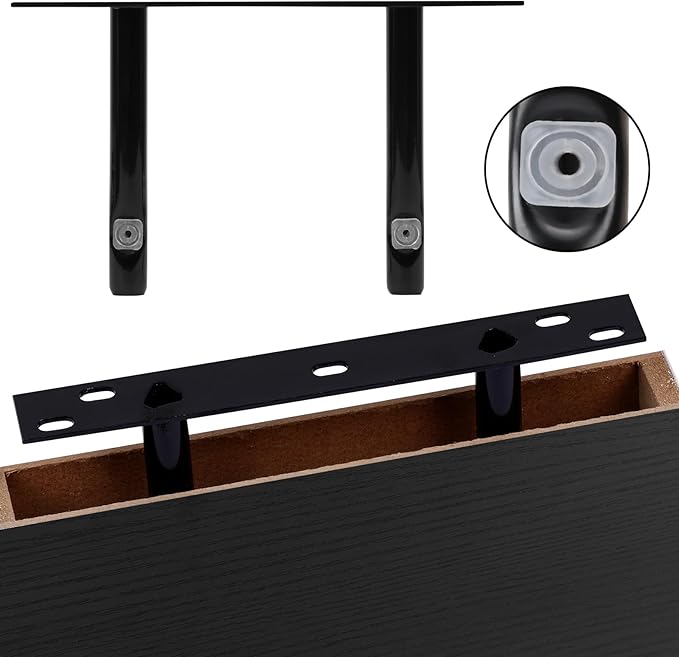 Fixwal Small Floating Shelves for Wall, 8 Inch Black Shelves Wall Mounted Shelf for Bathroom, Living Room, Bedroom, Kitchen Decor (Set of 3, 8x8)