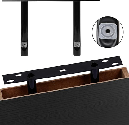 Fixwal Small Floating Shelves for Wall, 8 Inch Black Shelves Wall Mounted Shelf for Bathroom, Living Room, Bedroom, Kitchen Decor (Set of 3, 8x8)