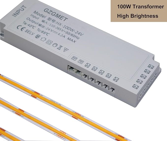 Under Cabinet Lights Kit, Touch Sensor COB LED Strip Lights, Dimmable Bright Lights for Kitchen Cabinets, Cupboards, Closets, Stairs, Shelf, Desk Natural White
