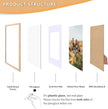 8x10 Picture Frame, OAK Wood Photo Frame 5x7 with Mat or 8x10 without Mat with Perspex Glass for Vertical or Horizontal Tabletop Wall Display for Photos, Paintings, Posters, Artwork, Set of 3