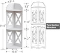 Corner Shelf Stand, Storage Organizer Great for Bathroom, Corner Shelf Perfect for Small Space,Waterproof Stand Also Use for Toilet Paper Stand,White