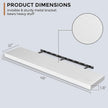 Floating Shelves - 10.3 Inch Deep Wall Shelf for Decor & Storage - Wall Mounted Display Shelving with Invisible Heavy-Duty Metal Bracket - 48