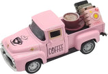 Coffee Bar Decor Vintage Mini Metal Pickup Truck Decor with Book Accessories for Coffee Station, Farmhouse Tiered Tray Tabletop Decorations for Home Kitchen, Office, Cafe