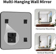 Koonmi Black Framed Bathroom Mirror - 36x40 Inch Shatterproof Tempered Glass Vanity Mirror for Bathroom Sink, Wall Mounted with Matte Aluminum Alloy Frame, No Distortion, Modern Decor