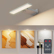 Picture Lights for Wall, 6000mAh Rechargeable Battery Wall Sconce with Remote & Timer, 3-Way Dimmable Art Lighting for Picture, Poster, Paintings, Gallery Artwork Wall Decor