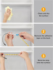 JUSJUBR Shelf Lights, 6 PCS 20 Inch Dimmable Flexible COB LED Light Strips, Warm White 3000K, LED Under Cabinet Lights for Display Case, Bookshelf, Kitchen, Wardrobe and Closet