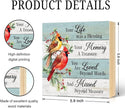 Your Life Was A Blessing Wood Block Plaque Box Sign for Home Living Room Coffee House Bar Shelf Table Office Decoration, Bird Art Decor Gifts for Women Mom Wife Sister Hostess Family Friends