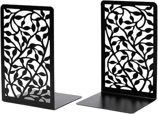 Tree Design Modern Bookends for Shelves, Metal Bookend Decorative Bookends Tree Bookends Supports, Unique Black Book Stoppers Black Non-Skid Book Stopper for Home Office School